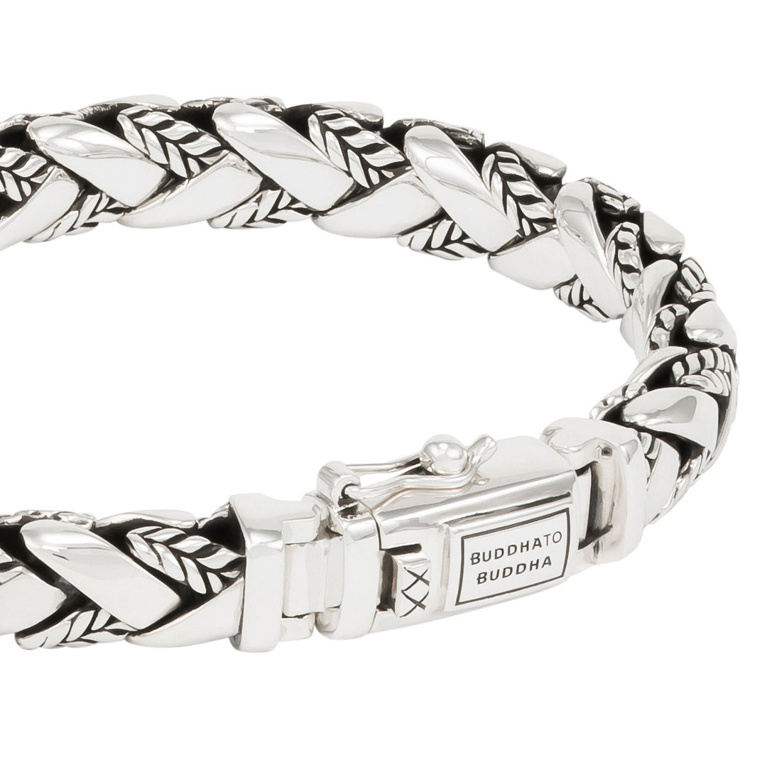 Buddha to Buddha Armband George Texture Silber