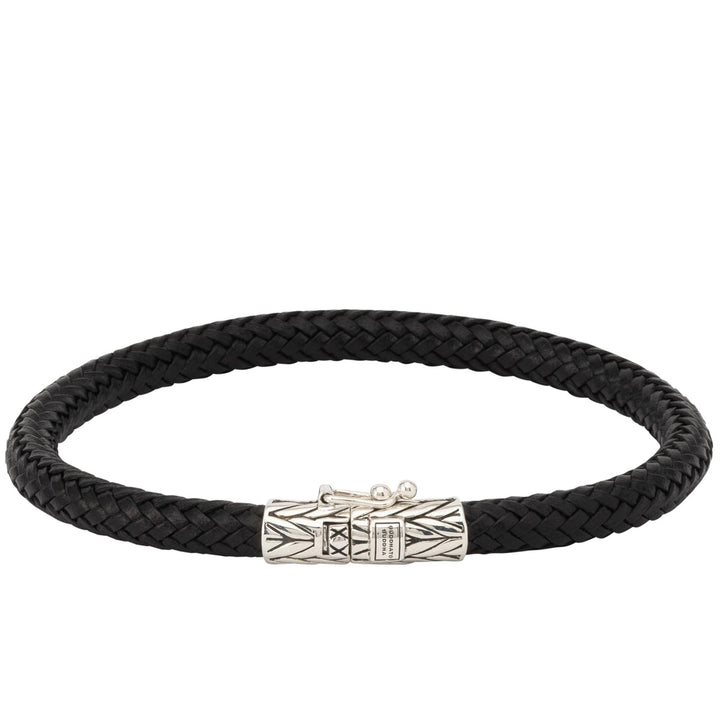 Buddha to Buddha Armband Ellen Leder Schwarz