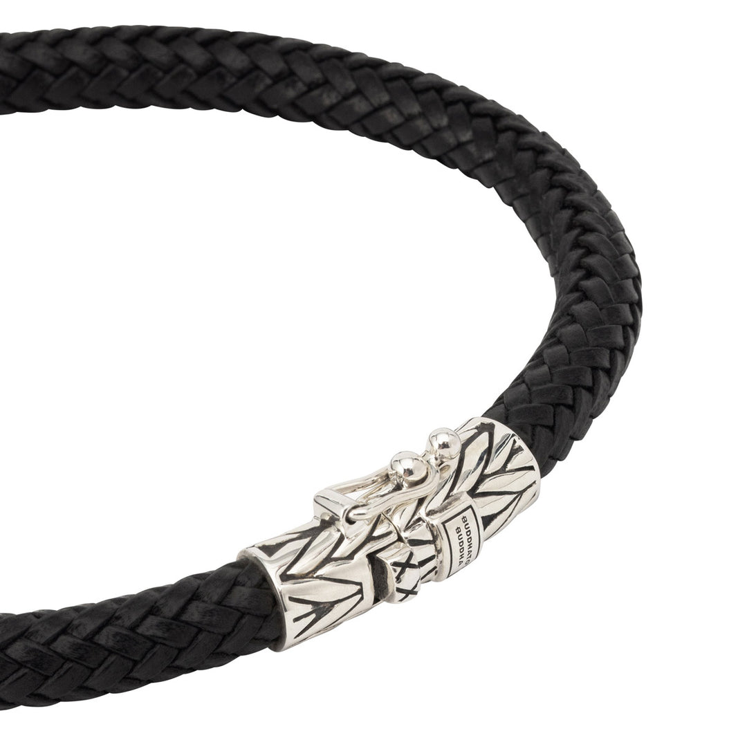 Buddha to Buddha Armband Ellen Leder Schwarz