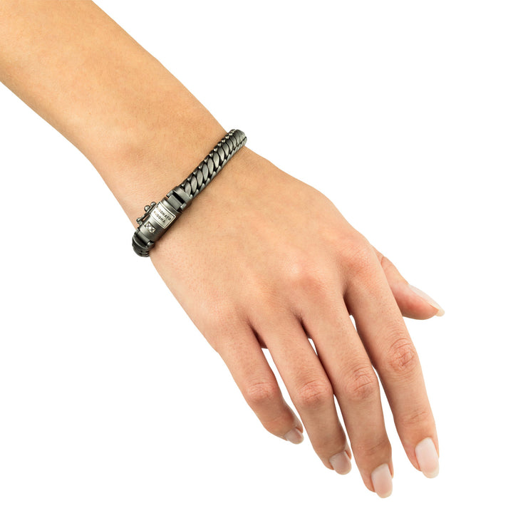 Buddha to Buddha Armband Ben XS Black Rhodium Silber