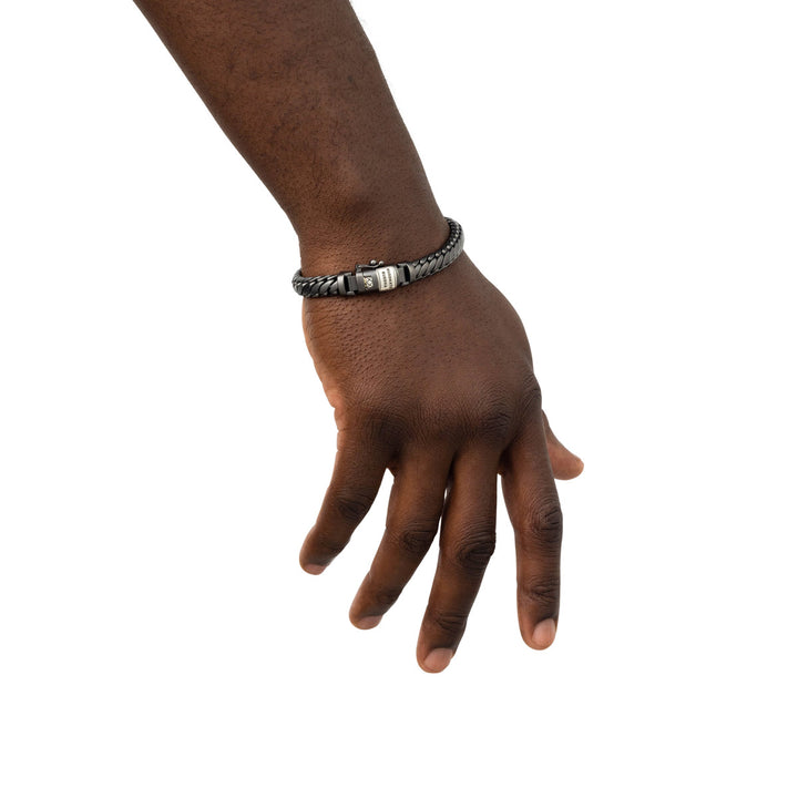 Buddha to Buddha Armband Ben XS Black Rhodium Silber