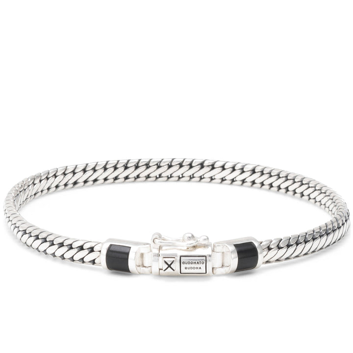 Buddha to Buddha Bracelet Ben Mini Stone Silver Onyx