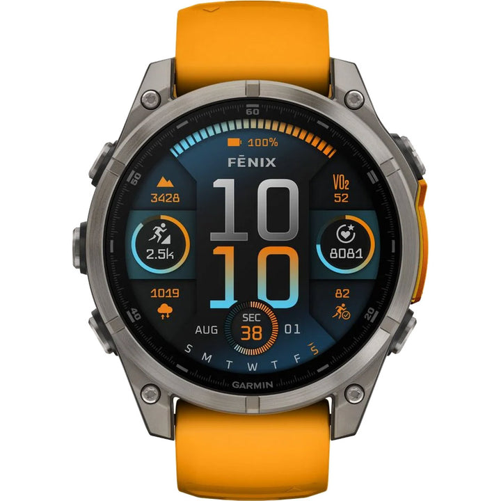 Garmin Fenix 8 Amoled Saphir Titane Orange Spark (47 mm) - 010-02904-11
