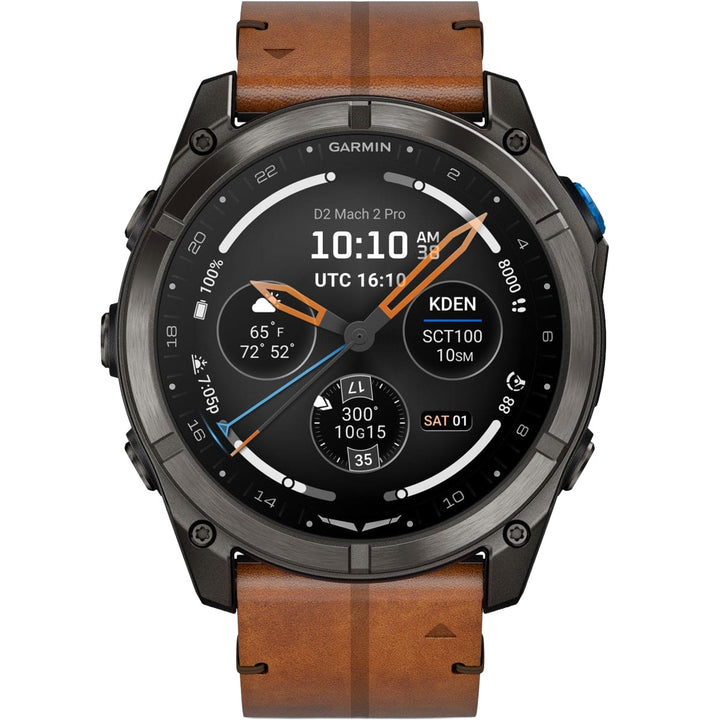 Garmin D2 Mach 2 Pro Carbon Gray Titanium Chestnut (51 mm) - 010-03199-51