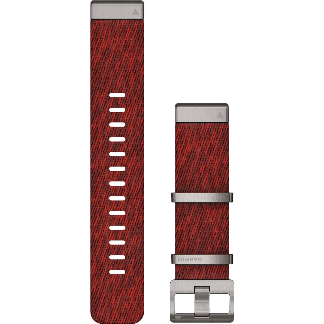Garmin MARQ QuickFit 22 Jacquard Weave Nylon Red Band - 010-12738-22
