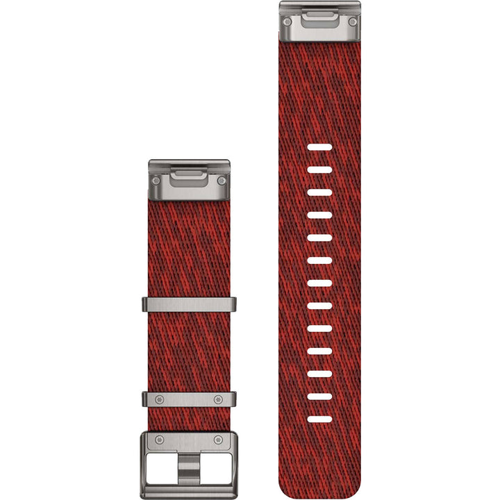 Garmin MARQ QuickFit 22 Jacquard Weave Nylon Red Band - 010-12738-22
