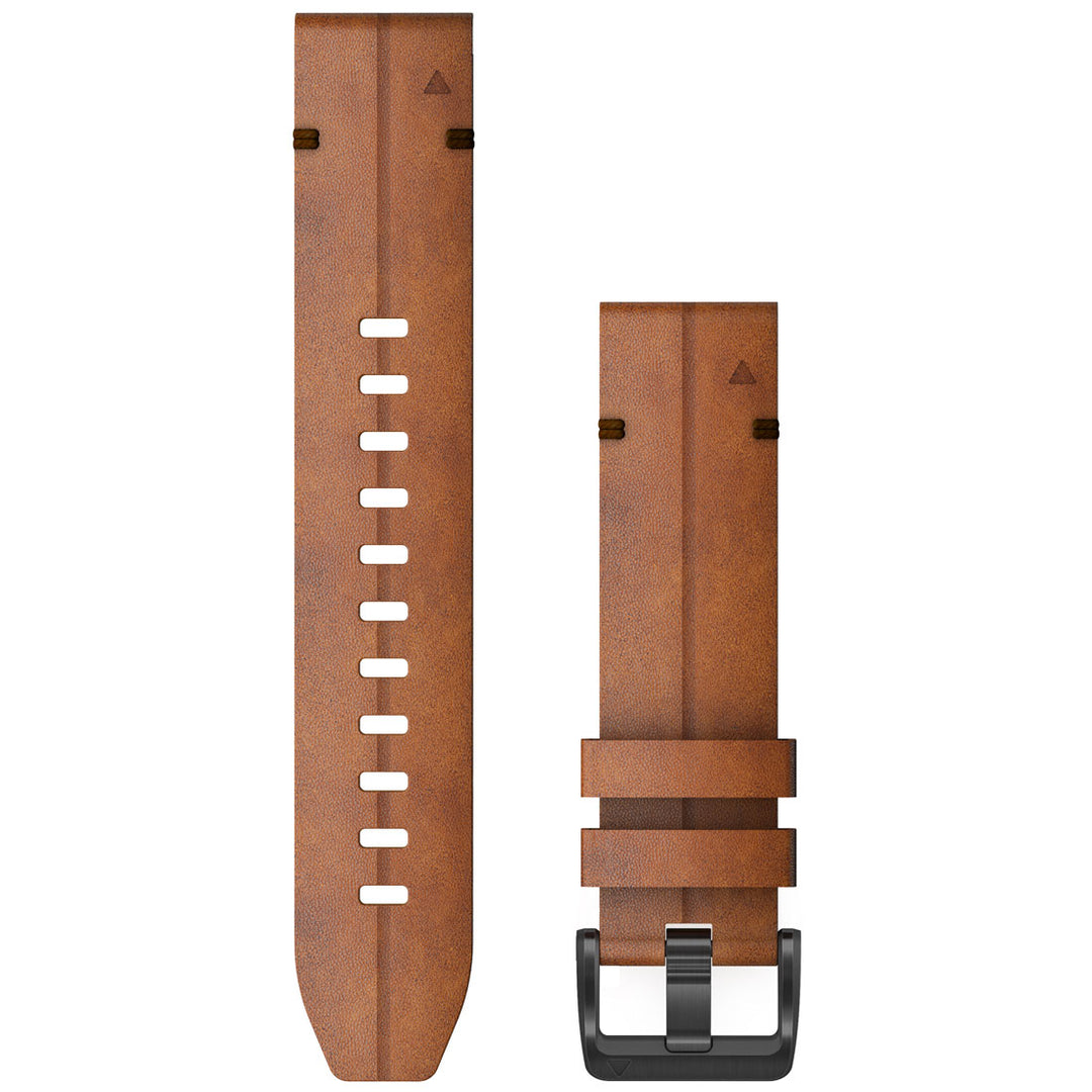 Garmin QuickFit 22 Chestnut Leather Band - 010-12863-05