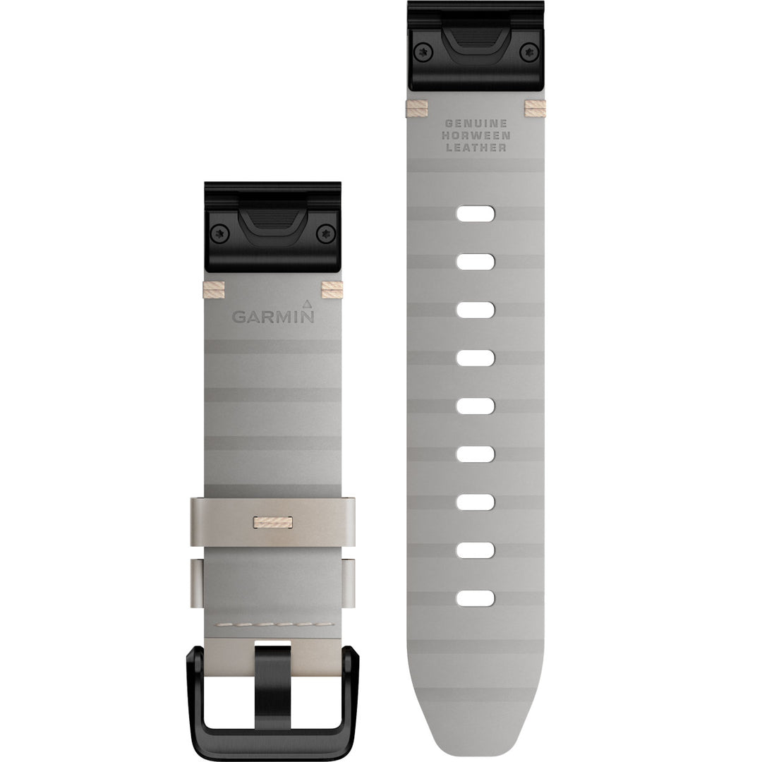Garmin QuickFit 20 Limestone Leather Band - 010-13102-06