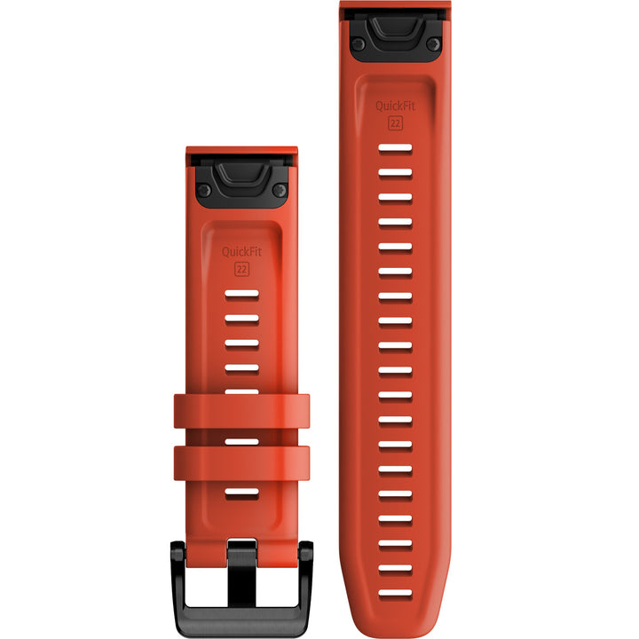 Garmin QuickFit 22 Flame Red Silicone Band - 010-13111-04