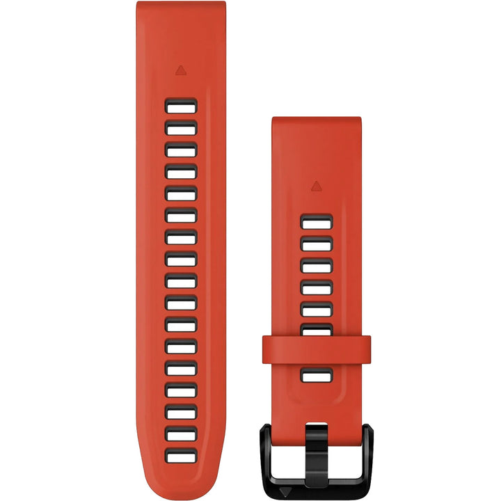 Garmin QuickFit 20 Flame Red Graphite Silicone Band - 010-13279-04