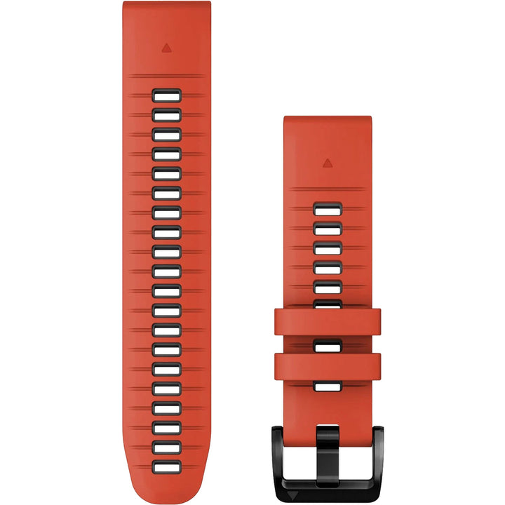 Garmin QuickFit 22 Flame Red Graphite Silicone Band - 010-13280-04