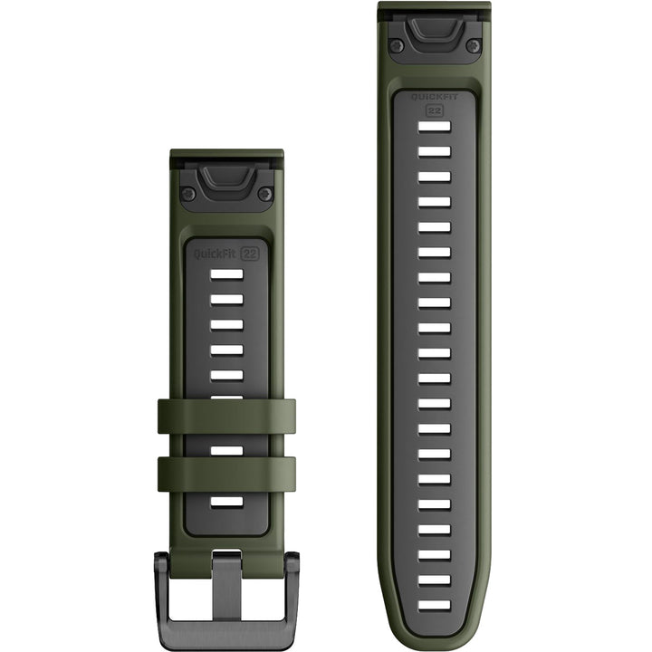 Garmin QuickFit 22 Moss Graphite Silicone Band - 010-13280-07