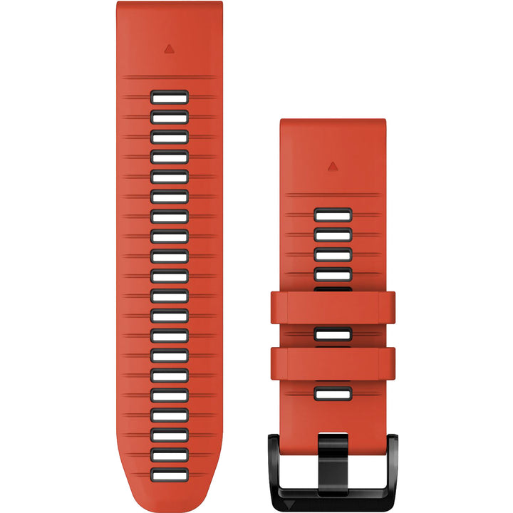 Garmin QuickFit 26 Flame Red Graphite Silicone Band - 010-13281-04