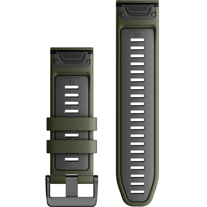 Garmin QuickFit 26 Moss Graphite Silicone Band - 010-13281-07