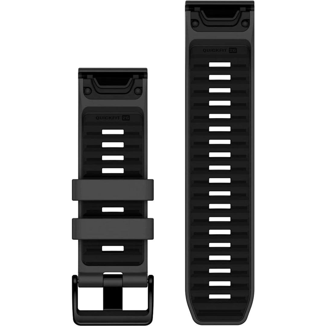 Garmin QuickFit 26 Graphite Black Silicone Band - 010-13393-10