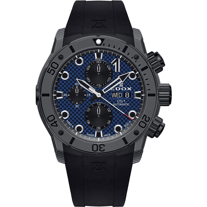 Edox CO-1 Carbon Chronograph Automatic - 01125 CLNGN BUNN