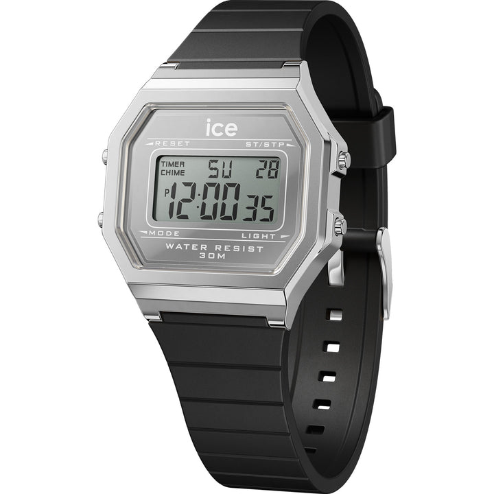 Ice-Watch Ice Digit Retro Black Silver - 022735