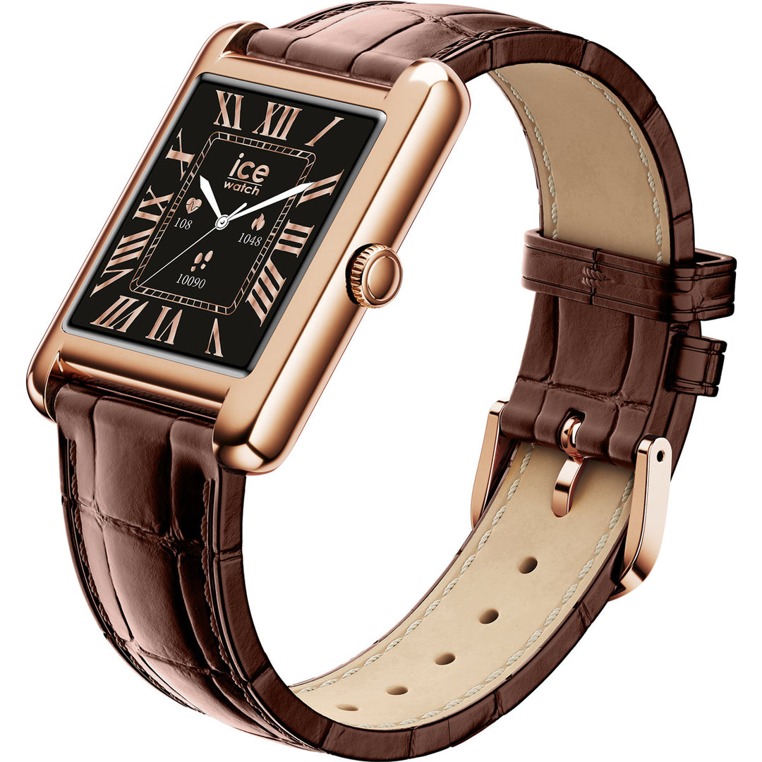 Ice-Watch Ice Smart TKS 2.0 Rectangular 1.41 Rosegold Brown - 025382