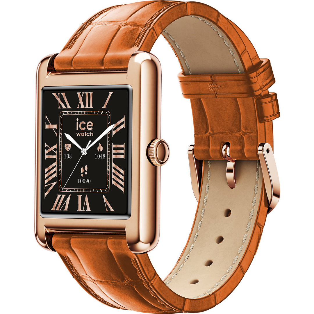 Ice-Watch Ice Smart TKS 2.0 Rectangular 1.41 Rosegold Cognac - 025383
