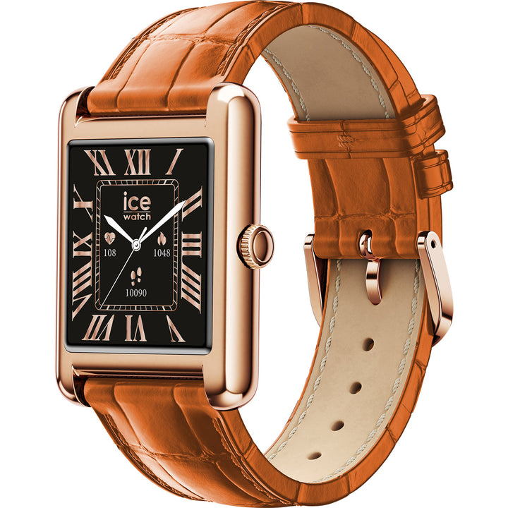 Ice-Watch Ice Smart TKS 2.0 Rectangular 1.41 Rosegold Cognac - 025383