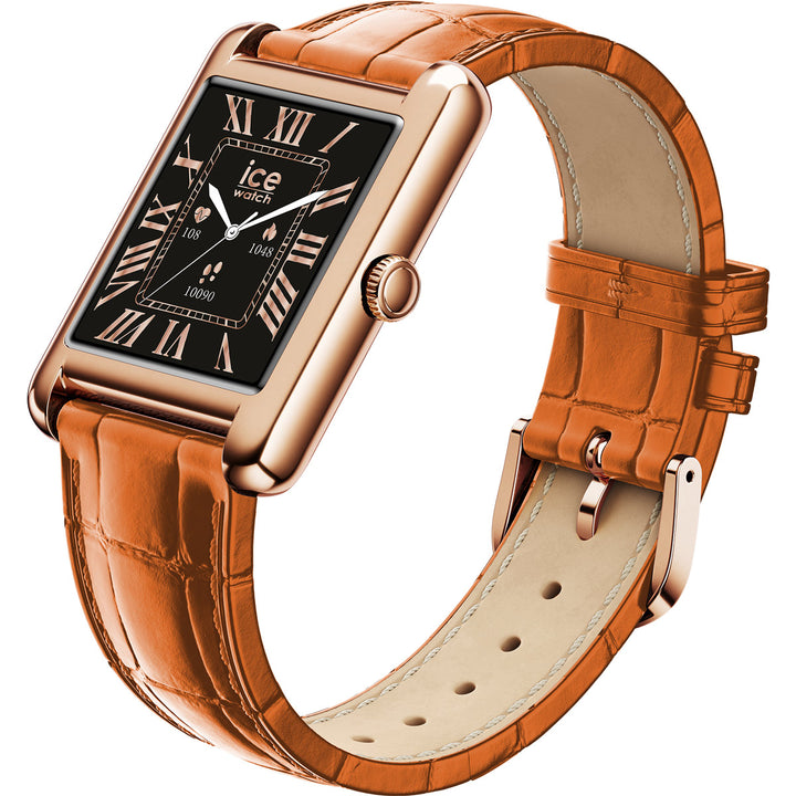 Ice-Watch Ice Smart TKS 2.0 Rectangular 1.41 Rosegold Cognac - 025383