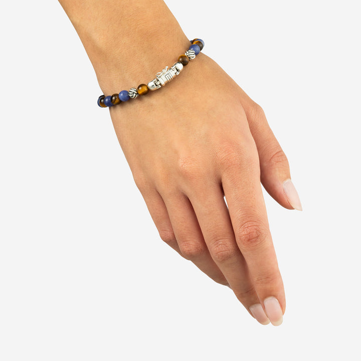 Buddha to Buddha Armband Spirit Bead Mini Mix Sodalith Tigerauge