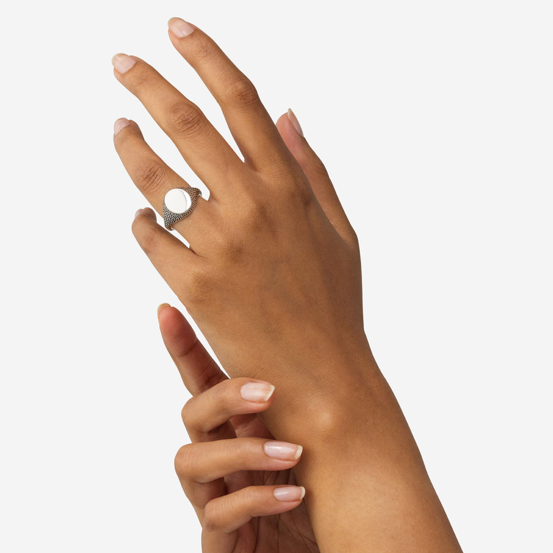 Buddha to Buddha Ring Ellen Signet Silber
