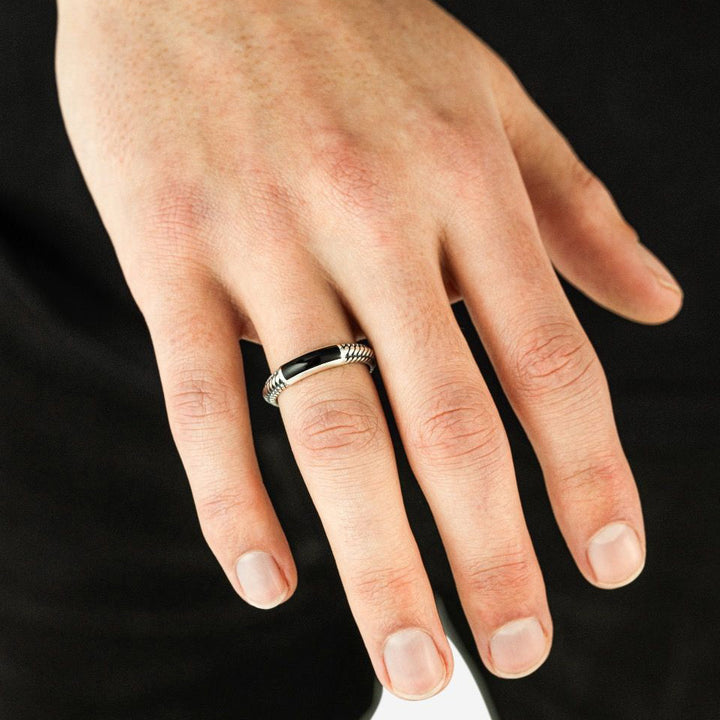 Buddha to Buddha Ben Mini Stein Ring Silber Onyx