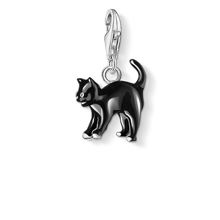 Thomas Sabo Charm-Anhänger schwarze Katze - 0701-007-11
