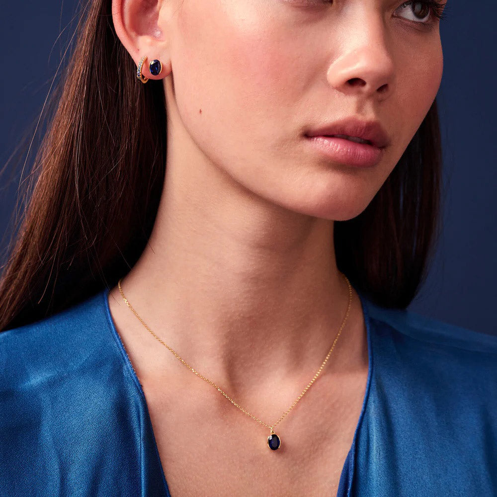 Sif Jakobs Ellisse Carezza Halskette - SJ-N2353-BLCZ-YG