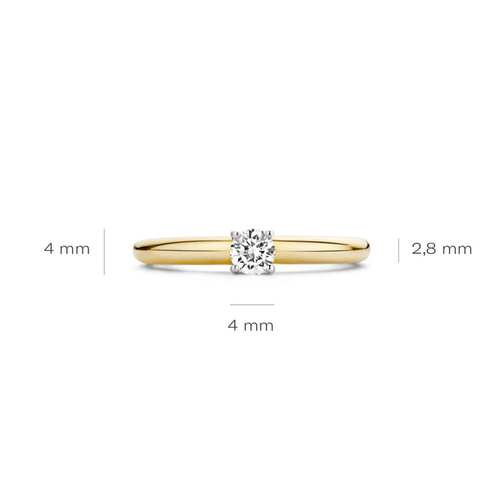 Blush Ring 14k Gelbgold und Weissgold - 1067BZI