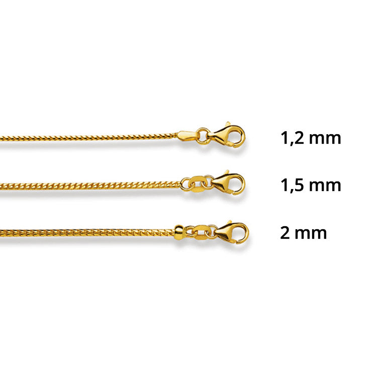 Luxoia Gold Classics Fuchsschwanzkette Gelbgold 750/18k