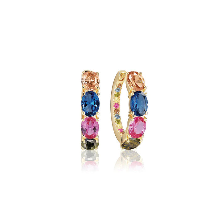 Sif Jakobs Ellipse Hoop Earrings - SJ-E2315-XCZ-YG