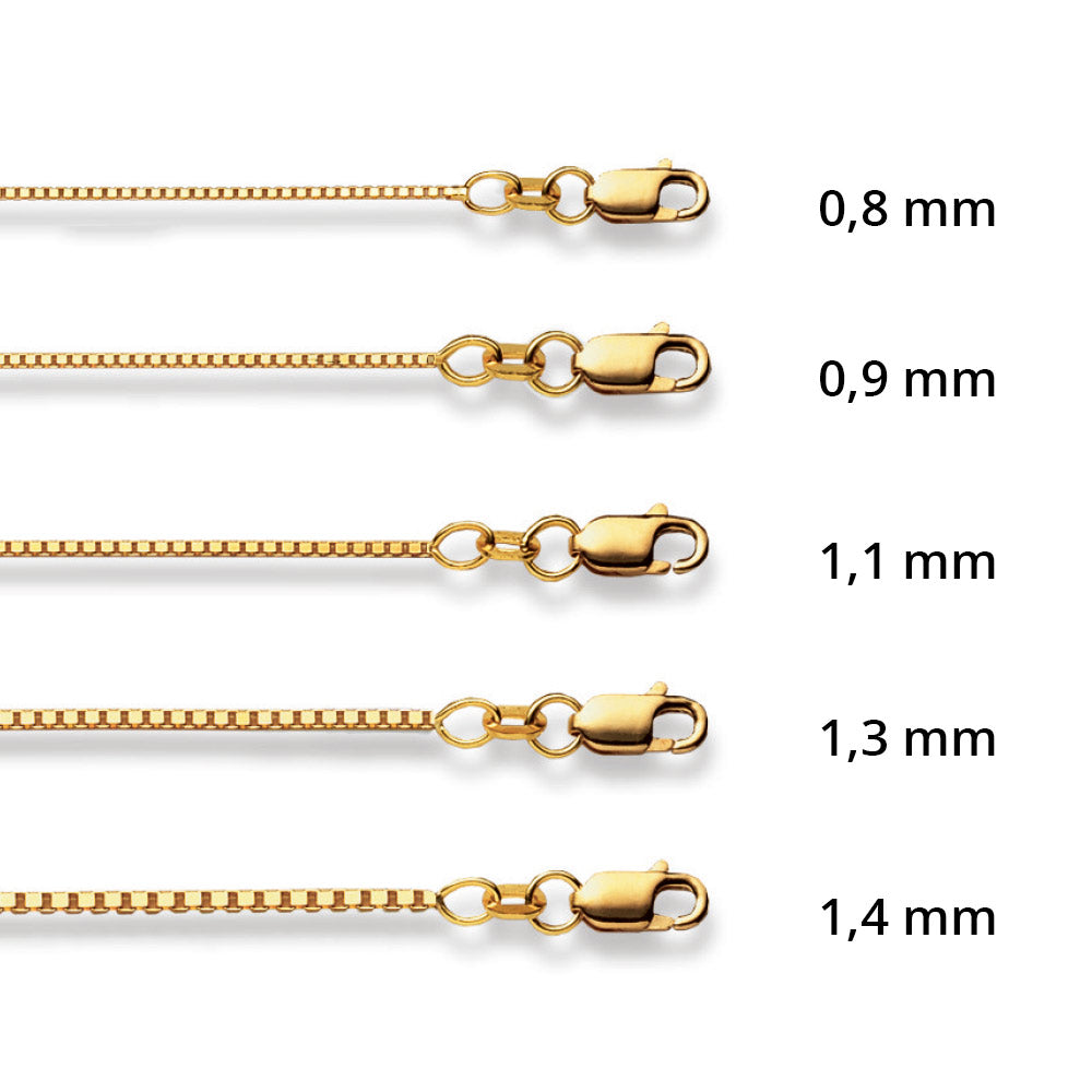 Luxoia Gold Classics Venezianerkette 4-Kant Diamantiert Gelbgold 750/18k