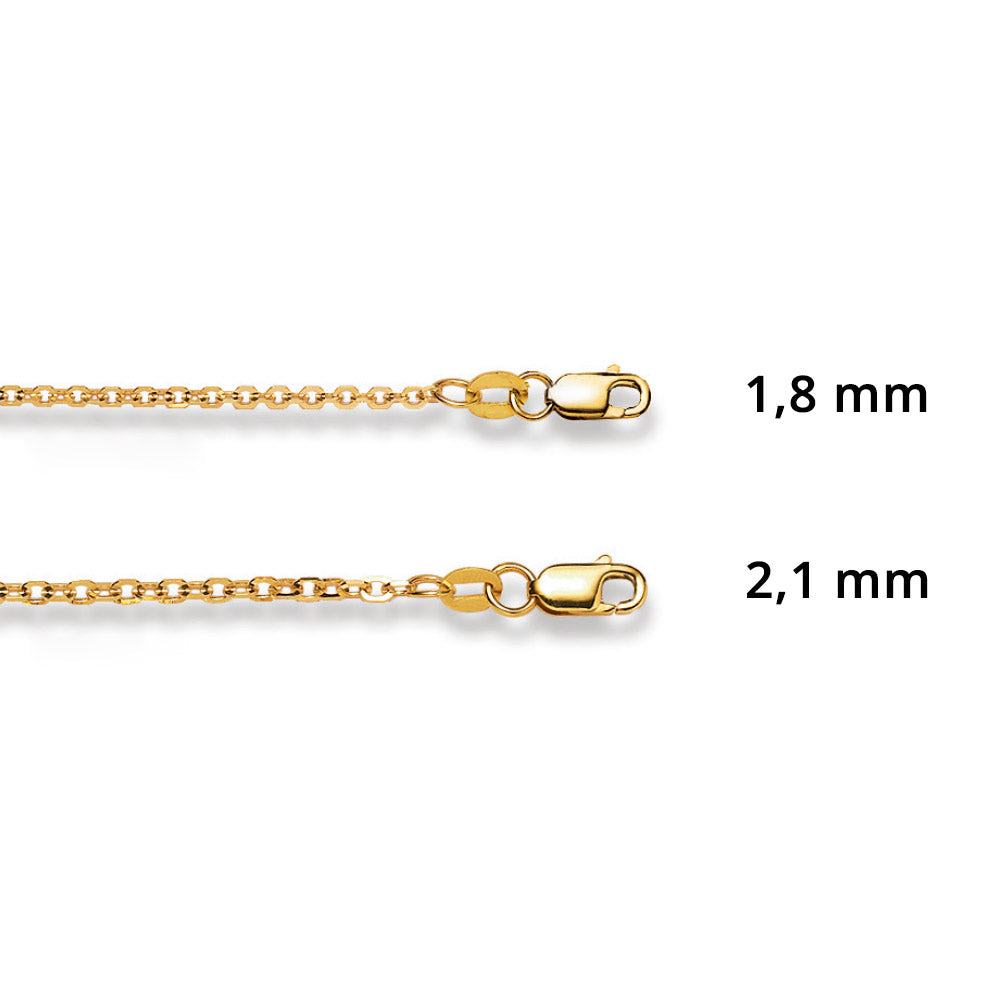 Luxoia Gold Classics Spiegelankerkette Gelbgold 750/18k