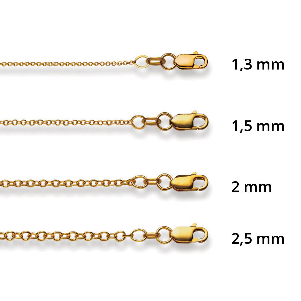 Luxoia Gold Classics Ankerkette Rund Gelbgold 750/18k 1,3 mm 42 cm - 1142.04093/4200