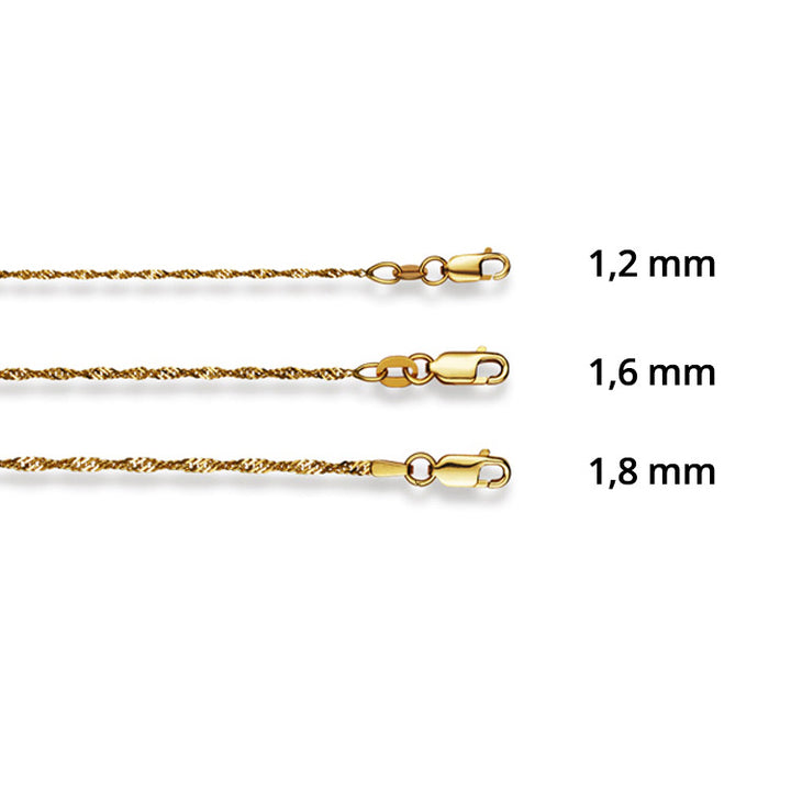 Luxoia Gold Classics Singapurkette Gelbgold 750/18k
