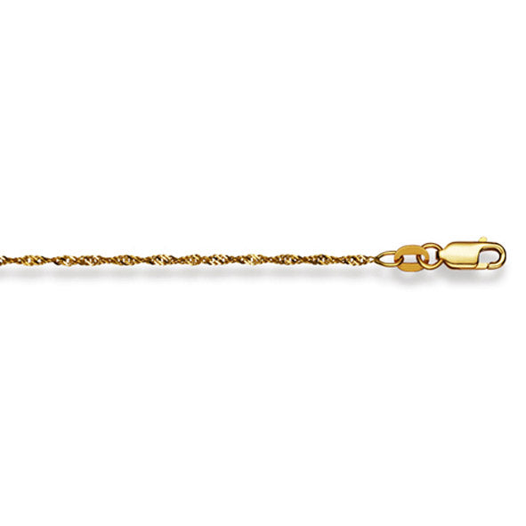 Luxoia Gold Classics Chaîne Singapour Or Jaune 750/18k