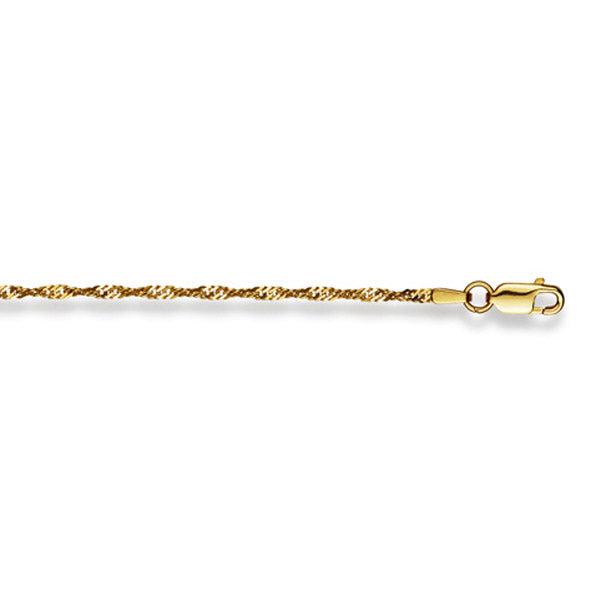 Luxoia Gold Classics Chaîne Singapour Or Jaune 750/18k