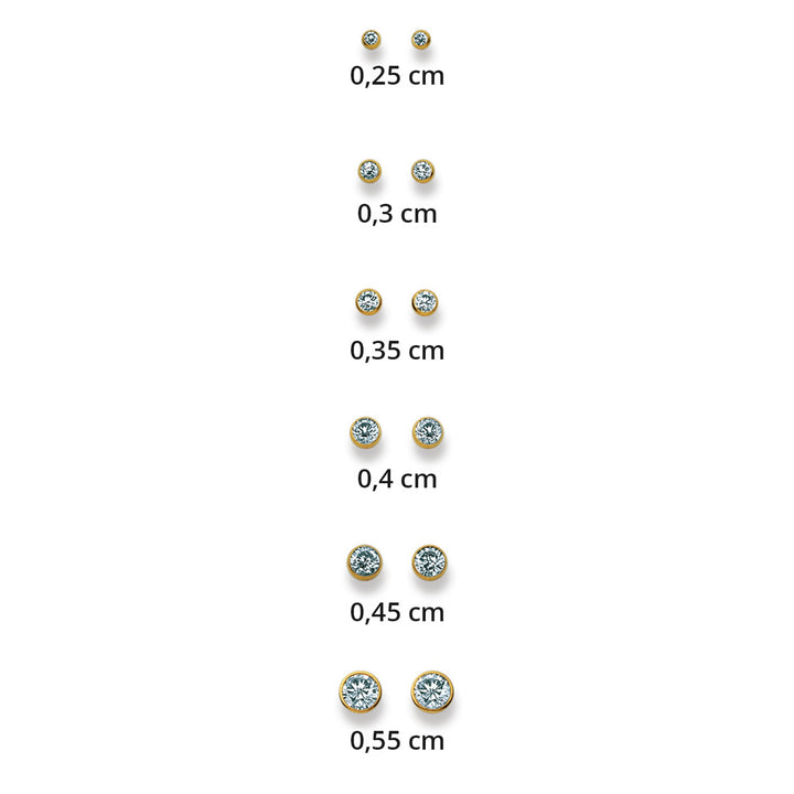 Luxoia Gold Classics Ohrstecker Gelbgold 750/18k Zirkonia
