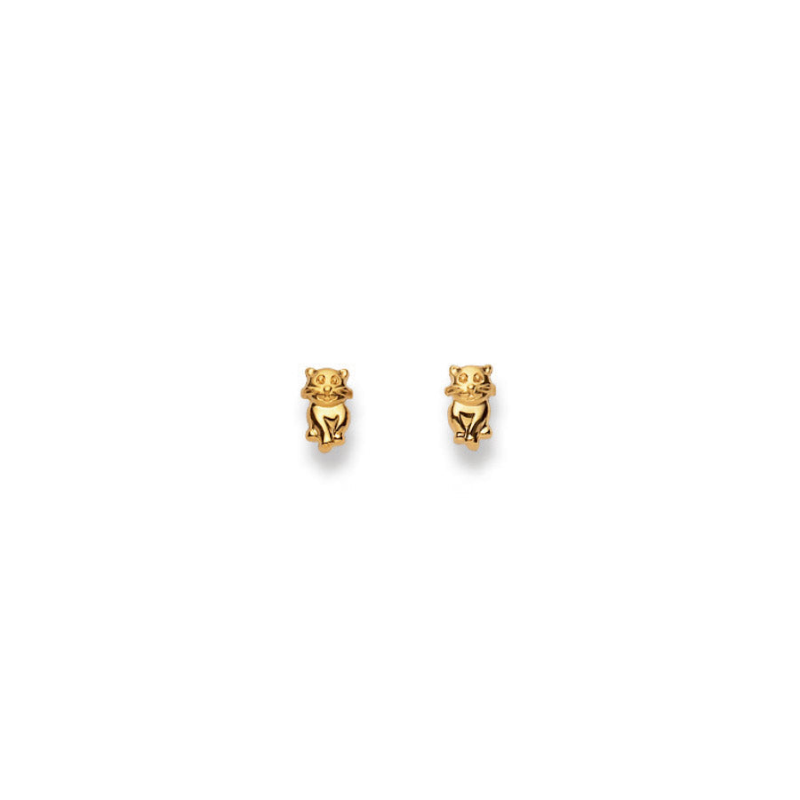 HK Gold Classics Ohrstecker Gelbgold 750/18k Katze