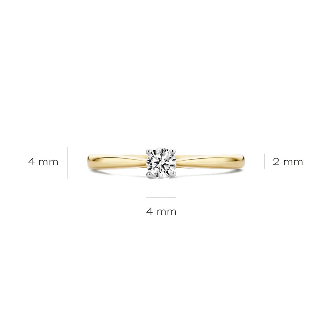 Blush Ring 14k Gelbgold und Weissgold - 1187BZI