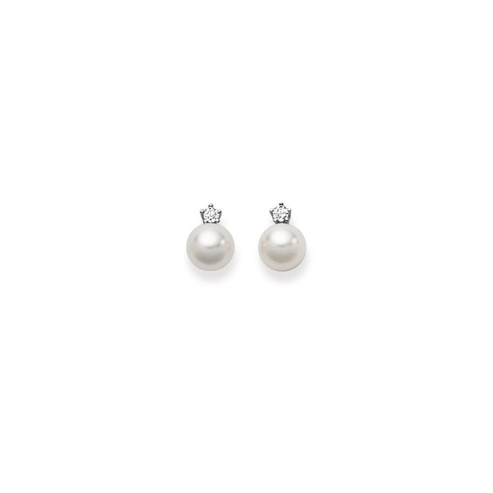 HK Gold Classics Ohrstecker Weissgold 750/18k Akoyaperlen