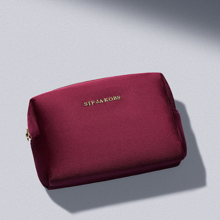 Sif Jakobs Cosmetic Bag Piccolo Burgundy - SJ-COSBAGBG-S