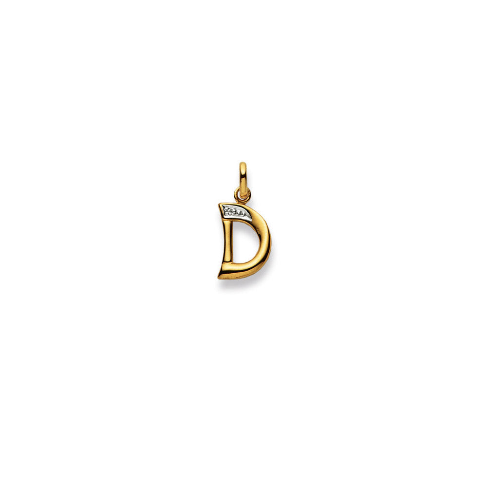 HK Gold Classics Anhänger Bicolor 750/18k Buchstabe D