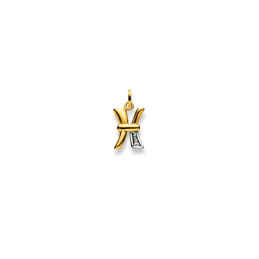 HK Gold Classics Anhänger Bicolor 750/18k Buchstabe X