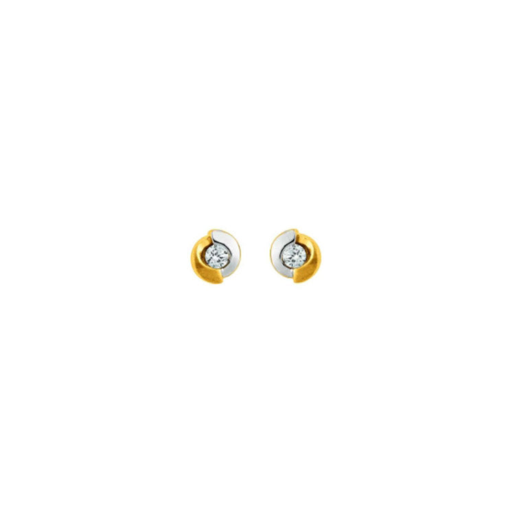 HK Gold Classics Ohrstecker Bicolor 750/18k Zirkonia