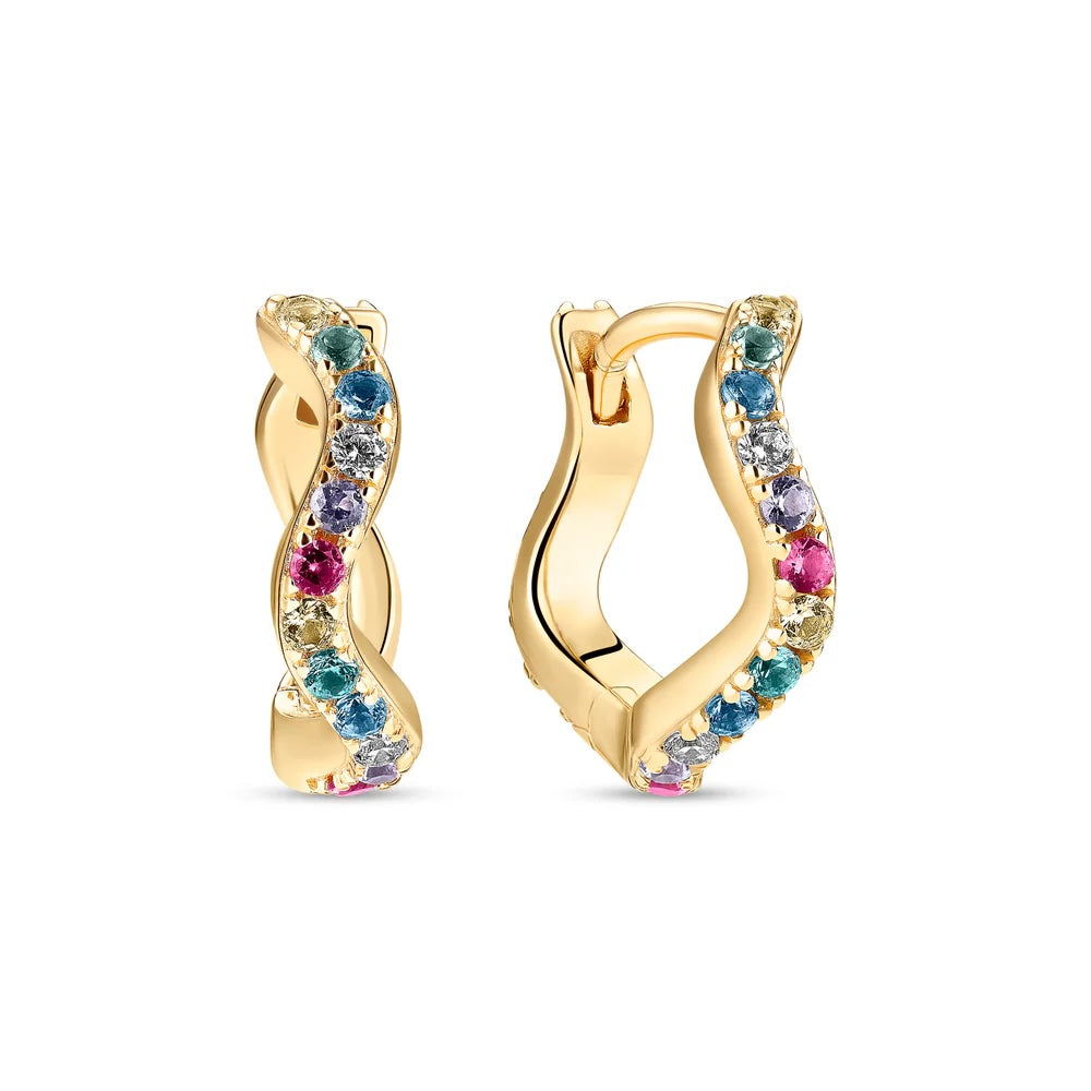 Sif Jakobs Ellera Waves Medio Earrings - SJ-E3859-XCZ-YG