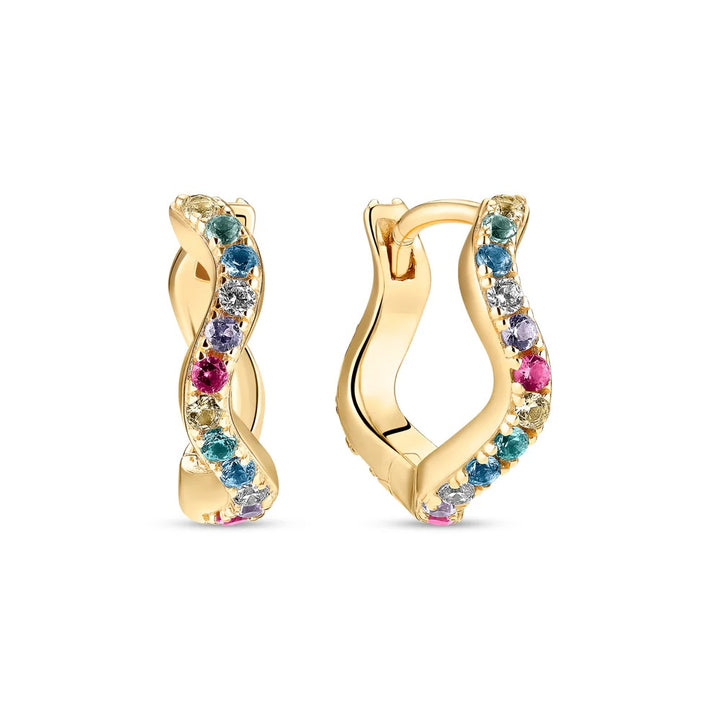 Sif Jakobs Ellera Waves Medio Earrings - SJ-E3859-XCZ-YG