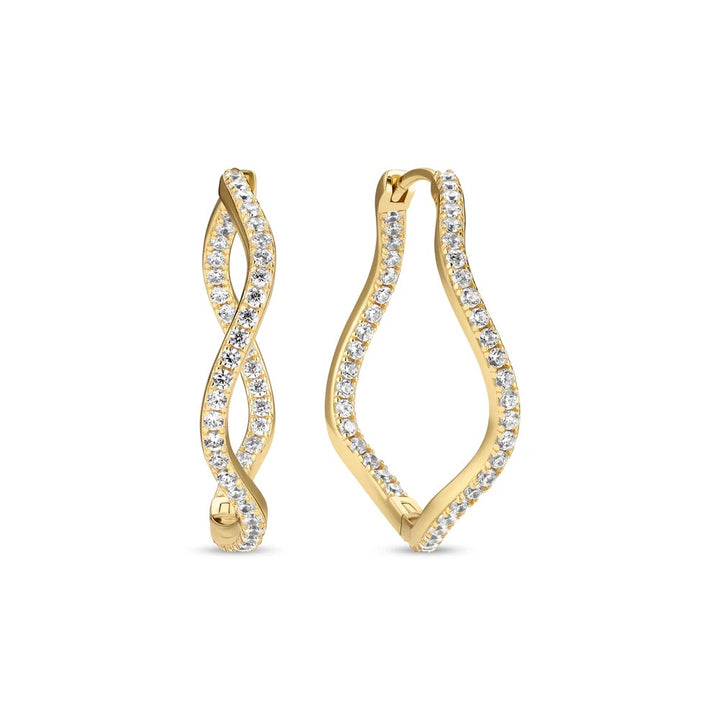 Sif Jakobs Ellera Waves X-Grande Earrings - SJ-E3879-CZ-YG